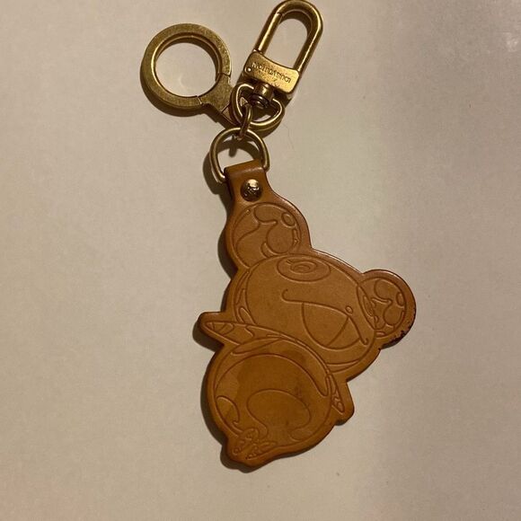Vintage Louis Vuitton x Murakami Collectable Panda Keychain Vachetta Porte Cles - Picture 1 of 2